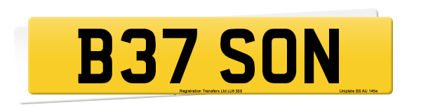 Registration number B37 SON